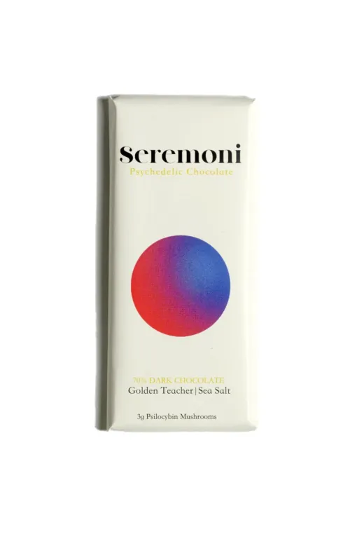 Seremoni Psilocybine Chocoladereep Zeezout & Golden Teacher Paddenstoelen